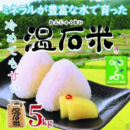 甘くて、冷めても美味しい「温石米」5kg(2025年収穫米)【1363254】