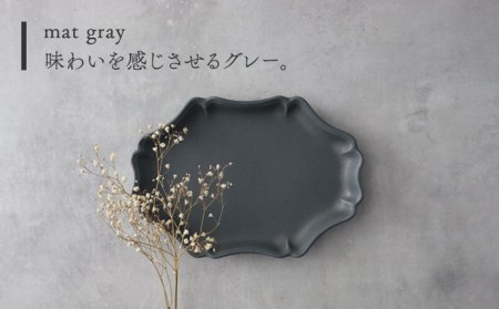 【美濃焼】CA-Nya-カーニャ- プレート 2色 マット グレー・ホワイト 多治見市/山忠安藤陶器 シンプル シック おしゃれ 取り皿 スイーツ皿 食洗器対応  陶磁器 焼き物 美濃焼  プレゼント 贈答 贈り物 送料無料  [TCP008]
