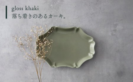 【美濃焼】CA-Nya-カーニャ- プレート グロス 3色 カーキ・ピンク・ホワイト  多治見市/山忠安藤陶器 シンプル アンティーク おしゃれ  取り皿 スイーツ皿 食洗器対応  シック  陶磁器 焼き物 美濃焼  プレゼント 贈答 贈り物 送料無料   [TCP009]