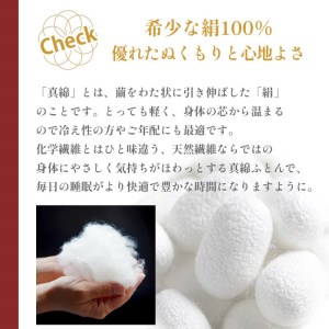 真綿ふとん 無地 掛け布団 カバー付き