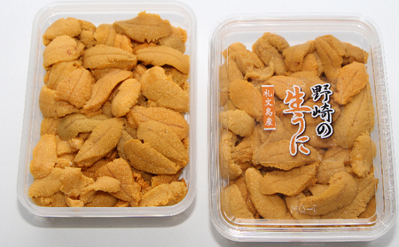 北海道 礼文島産 新鮮生うに キタムラサキウニ 80g×2パック［野崎水産］【 うに ウニ 雲丹 生うに ムラサキウニ 素材本来の味 海鮮 うに丼 甘み 産地直送 】
