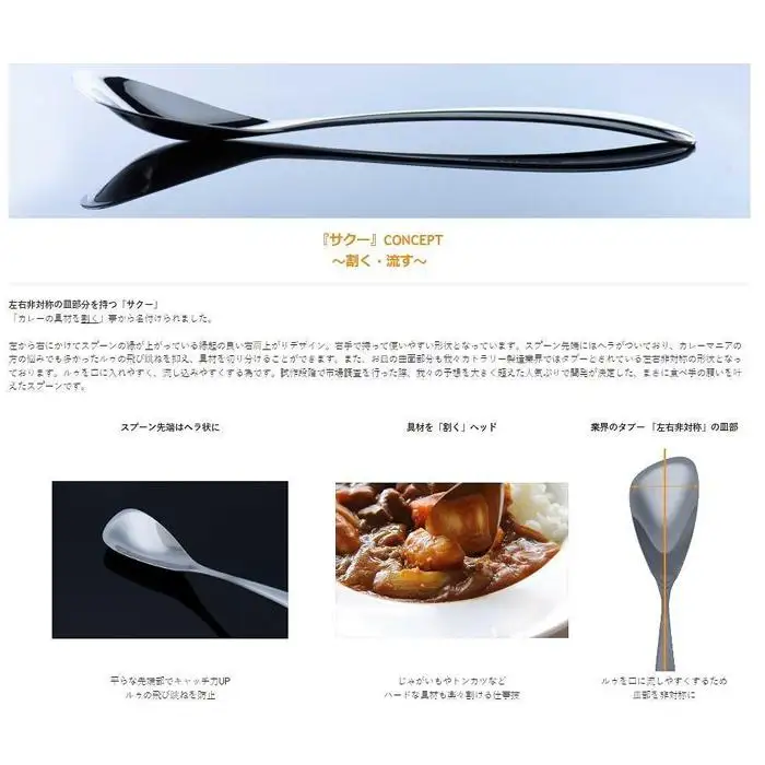 専用スプーンシリーズ　カレー賢人「サクー」＆スープ賢人「R45」2本セット（mottecotto2個付き）