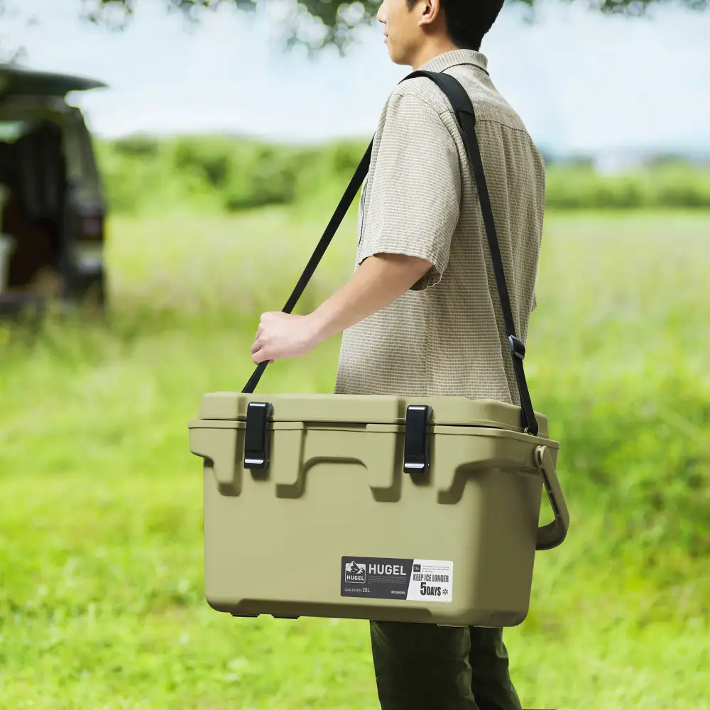  ☆リニューアル☆クーラーボックス 大型 大容量 20L TC-20R カーキ HUGEL アイリスオーヤマ クーラーBOX ハードクーラー 高保冷 アウトドア キャンプ BBQ 釣り スポーツ レジャー カーキ