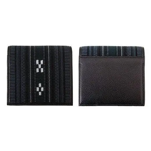 みんさー二つ折財布 ヤッサミ黒 | AZ-028