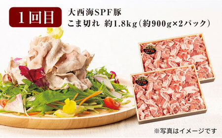 3回定期便 長崎和牛 大西海SPF豚 3種 総計3.9kg 訳あり ＜大西海ファーム＞ [CEK184] 定期便