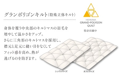 【 nishikawa / 西川 】 羽毛ふとん / ポーリッシュホワイトグースダウン95％/S 【P059W】 羽毛布団 ふとん