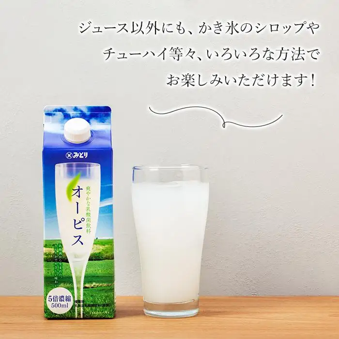＜爽やかでコクのある乳酸菌飲料＞オーピス 500ml×15本（1ケース）