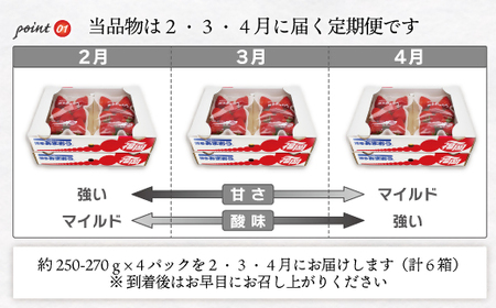 AT-006_【先行受付】博多あまおう4パック　3か月定期便