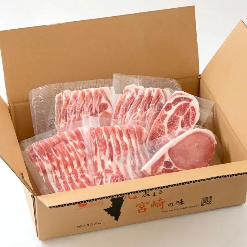 宮崎県産豚肉3種 詰め合わせセット約1kg 小分け しゃぶしゃぶ用・スライス・とんかつ＜26-3a＞★