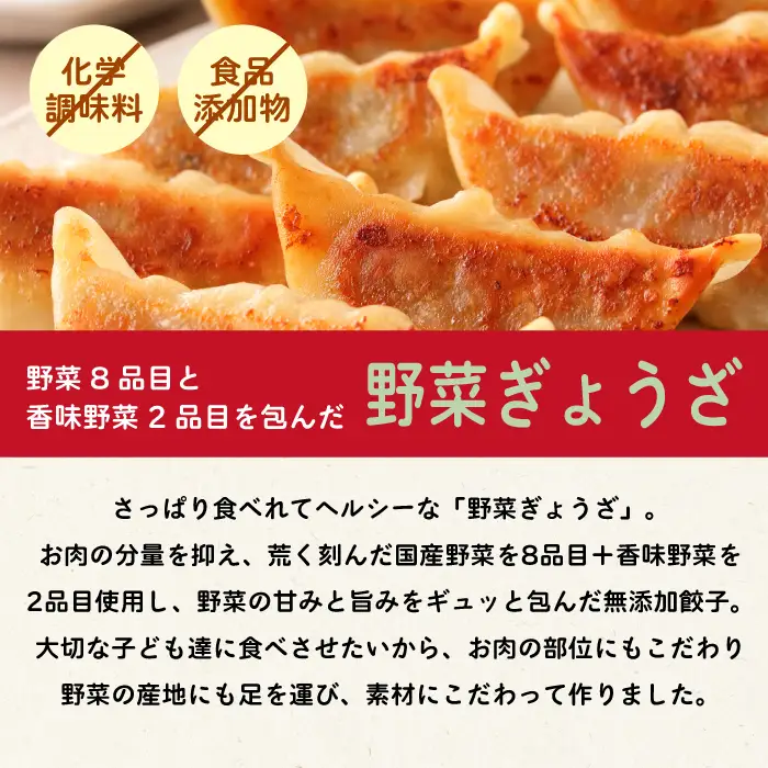 paoの無添加餃子「大地のめぐみ 野菜ぎょうざ」840g(約40個) 餃子 ギョーザ 惣菜 冷凍 中華 点心 おかず おつまみ 国産野菜 058007