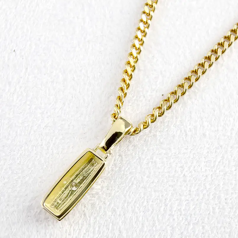  18金 ペンダントトップ ダイヤ k18 ネックレス ダイヤモンド 18k ゴールド イエローゴールドK18 後光留め バーネックレス シンプル ジュエリー 山梨県 昭和町 管理番号221102101dymba SWAA076