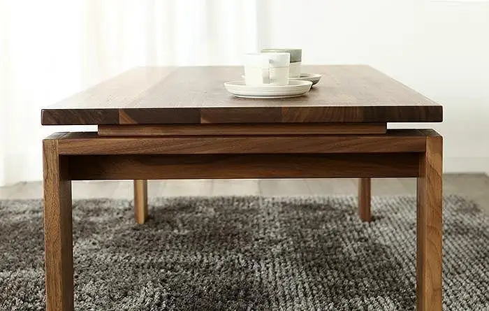 大川家具 エクボ 120cm センターテーブル リビングテーブル 天然木ウォールナット 野中木工所
