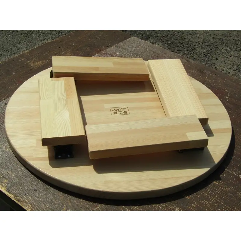 手作り木製 ちゃぶ台 脚折れ金具仕様【007B-063】
