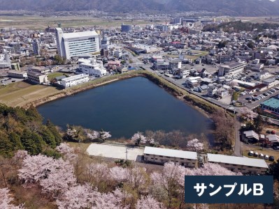 ドローン空撮による京都府亀岡市の風景写真【A4サイズ 額付き】◇