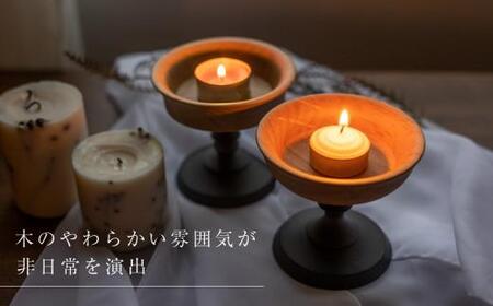 木製キャンドルスタンド 木工  キャンドルホルダー キャンドル   木 ナラ 小物入れ アクセサリートレイ オシオクラフト 飛騨高山  KR005