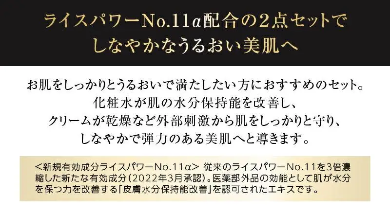 000038. 【隔月定期便3回】ライスフォース　プレミアム2点セット（化粧水+クリーム）