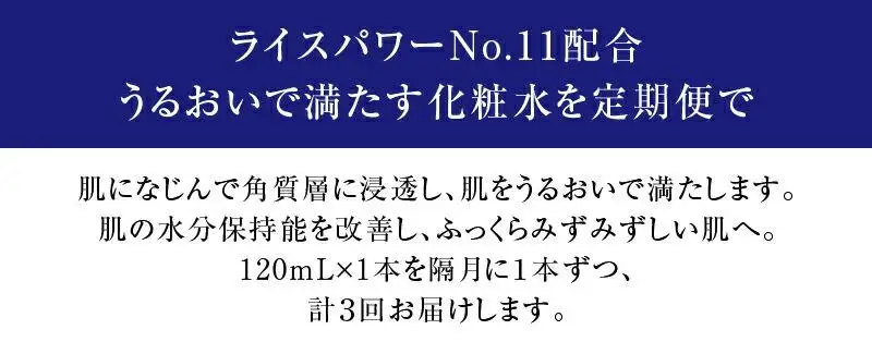000042. 【隔月定期便3回】ライスフォース　ディープモイスチュアローション(薬用保湿化粧水RFーD)【医薬部外品】