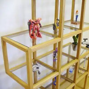 【G-Shelf オーク材】大好きなものを美しく飾る・高い技術で製作した繊細なデザインの飾り棚 オーク材 オイルフィニッシュ 家具 リビング 棚 シェルフ 飾り棚  MUFactory