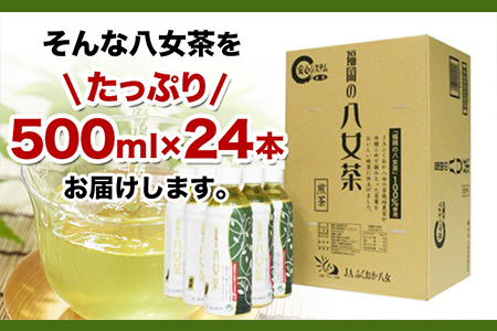 八女茶 煎茶ペットボトル 500ml×24本 株式会社親和園《30日以内に出荷予定(土日祝除く)》福岡県 鞍手郡 鞍手町 お茶 緑茶 茶 八女茶 ペットボトル 送料無料