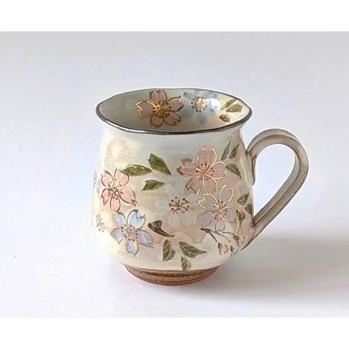 【ギャラリー洛中洛外】優しい色合いの桜が描かれてます 彩さくらマグカップ｜京都 陶器 人気 マグカップ