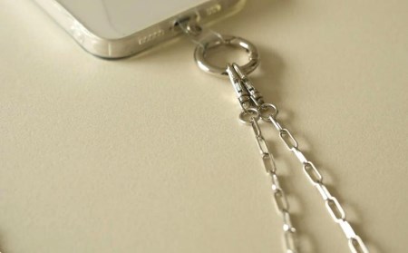 【LENERAオリジナルスマートフォンショルダー】 smartphone shoulder - shine - / silver