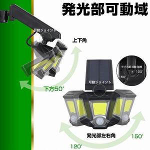 ソーラー式LEDセンサーライト　屋外　防水　防犯　ESL-151SL