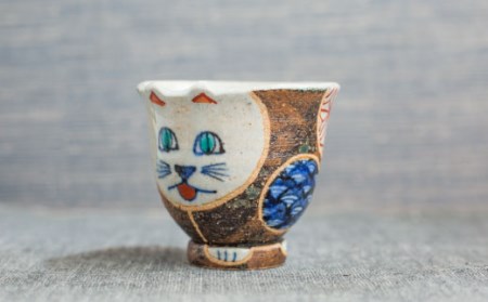 【陶器市特集】【波佐見焼】ねこあそびシリーズ 茶碗・湯呑み セット 食器 皿 【洸彩窯】 [EE05]  波佐見焼