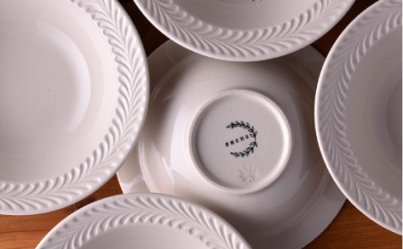 【波佐見焼】ローズマリー (アイボリー) ボウル 5個セット 食器 皿 【福田陶器店】 [PA181]  波佐見焼
