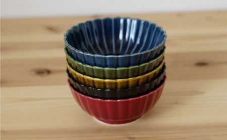 【波佐見焼】花しのぎ 小鉢 5色セット 食器 皿 【団陶器】 [PB18] 波佐見焼