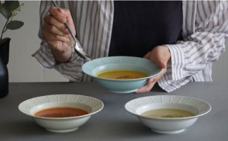 【陶器市特集】【波佐見焼】YABANE シリーズ 18cm リムボウル ボウル 3色セット 食器 皿 【永峰製磁】【eiho】 [RA53] 波佐見焼