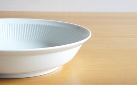 【白山陶器】【美しいレリーフ模様】よしず彫 盛鉢 1ピース 白磁 ボウル 食器 皿 【波佐見焼】 [TA75] 波佐見焼