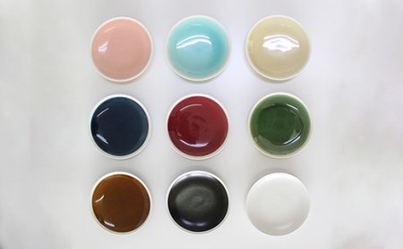 【陶器市特集】【波佐見焼】シャイニーカラー プレート 小皿 9枚セット 食器 皿 【陶芸ゆたか】 [VA36]  波佐見焼