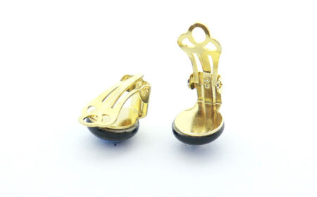 【美濃焼】 青むら タイル イヤリング 直径10mm 瑞浪市 / TILEmade タイル アクセサリー ハンドメイド [AZCD037]