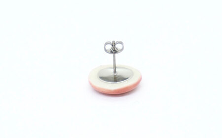 【美濃焼】 梅むら タイル ピアス 直径15mm 瑞浪市 / TILEmade タイル アクセサリー ハンドメイド [AZCD059]