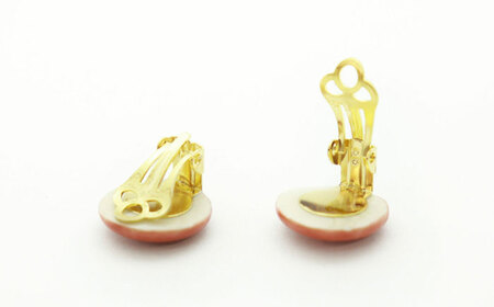 【美濃焼】 梅むら タイル イヤリング 直径15mm 瑞浪市 / TILEmade タイル アクセサリー ハンドメイド [AZCD056]