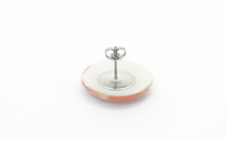 【美濃焼】 梅むら タイル ピアス 直径20mm 瑞浪市 / TILEmade タイル アクセサリー ハンドメイド [AZCD060]