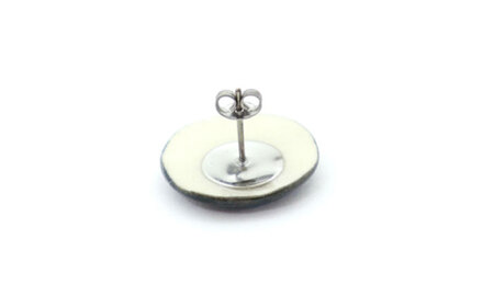 【美濃焼】 黄緑むら タイル ピアス 直径20mm 瑞浪市 / TILEmade タイル アクセサリー ハンドメイド [AZCD030]