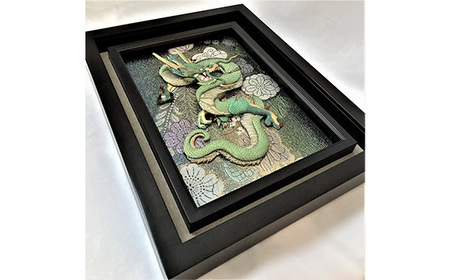 【雲龍風虎堂】押絵『青龍』（大） No.130