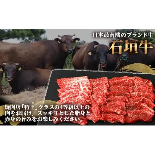 石垣牛・焼肉用・1ランク上のお試しセット・ミスジ、イチボなど希少部位が200g×2種＝計400g入り | SI-20-1