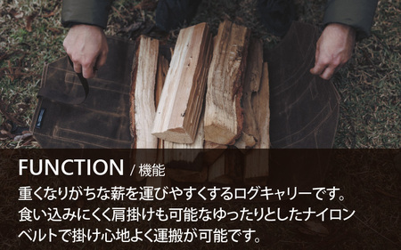 DVERG×POSTGENERAL ワックスキャンバス 薪バッグ カーキ [B-8039_02]