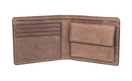 LUEGO Chicago シカゴ 二つ折り財布 小銭入れ付き （チョコ） F2Y-3283