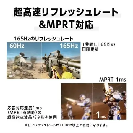 液晶モニター 24型ワイド フルHD(1920×1080) 165Hz対応 リファビッシュ品_液晶モニター フルHD 24型 リファビッシュ_【1388445】