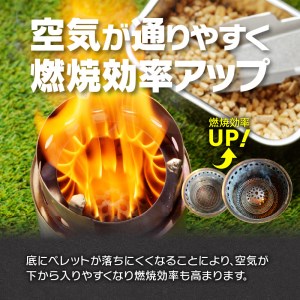 鍛冶屋の頓珍漢　ソロストーブ タイタン専用 ロストル ペレットアダプター [050S33]