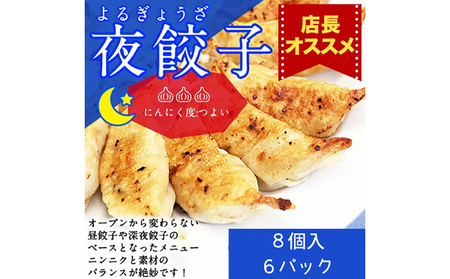 浜松餃子【餃王座グランプリ優勝】初代しげの夜餃子48個入り（8個×6パック）【配送不可：離島】 惣菜 冷凍 中華 点心 夕飯 おかず つまみ 冷凍餃子 国産厳選豚 モチモチ 秘伝のスパイス 定番メニュー 