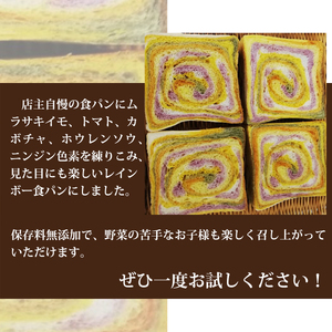 【定期便6ヶ月連続】 レインボー食パン レインボー食パン 3斤 定期便 6ヶ月 保存料 無添加 緑黄色野菜 食パン 冷凍パン お取り寄せ 朝食