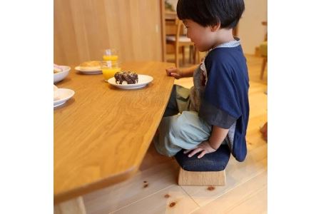 低座椅子 椅子 枕 木製 チェア フットレスト オットマン ソファ 畳 インテリア 国産材 無垢材 フェイスタオル 家具屋アカトシロ ゴイチ(R) スエード（オレンジ）｜E03