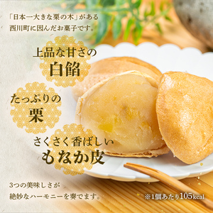 FYN6-158 【西川町銘菓】日本一大きな栗の木「栗もなか」 3個入 全国菓子博覧会 技術優秀賞受賞 和菓子 最中 山形県 西川町