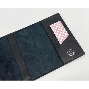 革工房いんのしま山羊革(ゴート)ブックカバー文庫本サイズ(色:ブラック)