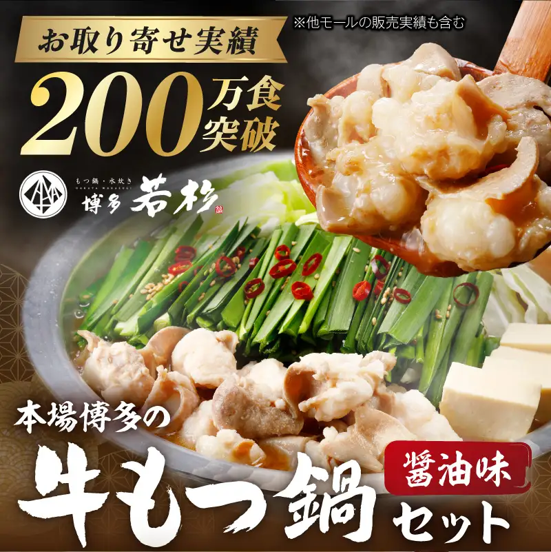 博多若杉もつ鍋＋水炊きセット(各4-5人前)【024-0018】