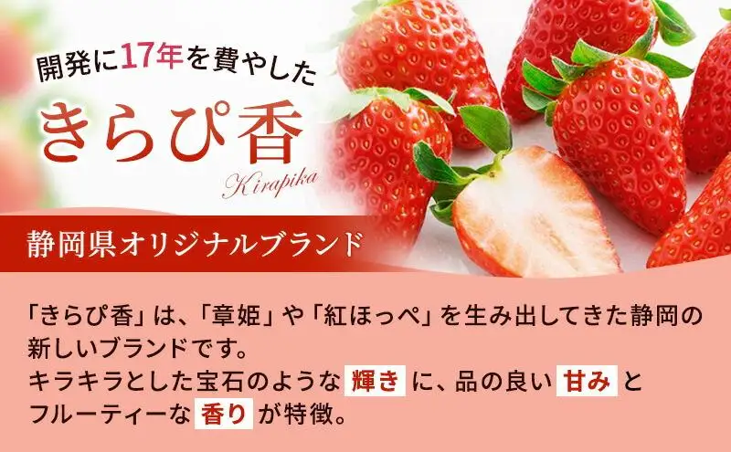 【2027年2月中旬より順次発送】いちご キラッと輝くいちご きらぴ香 2パック 果物 イチゴ 苺 おやつ ギフト 贈答品 お祝い 5000円 高級 国産 静岡 フルーツ くだもの